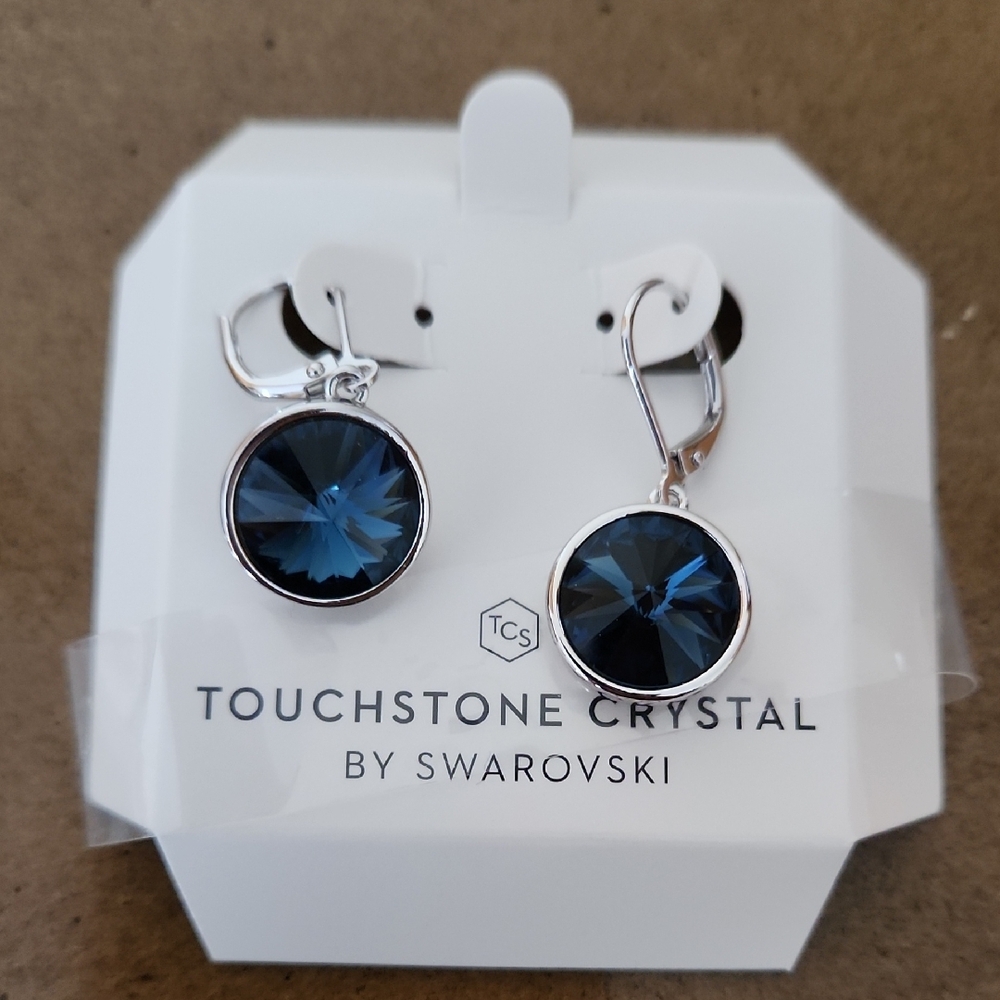 Swarovski Blue Crystal Earrings